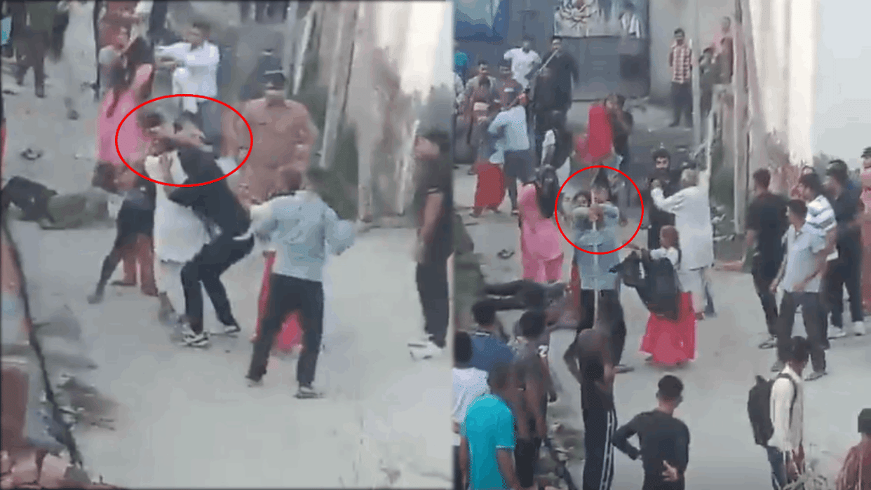 Uncle and nephew got into fight over tenant in noida viral video