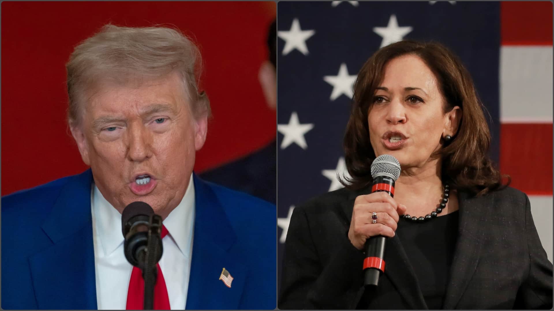 डोनाल्ड ट्रंप और कमला हैरिस