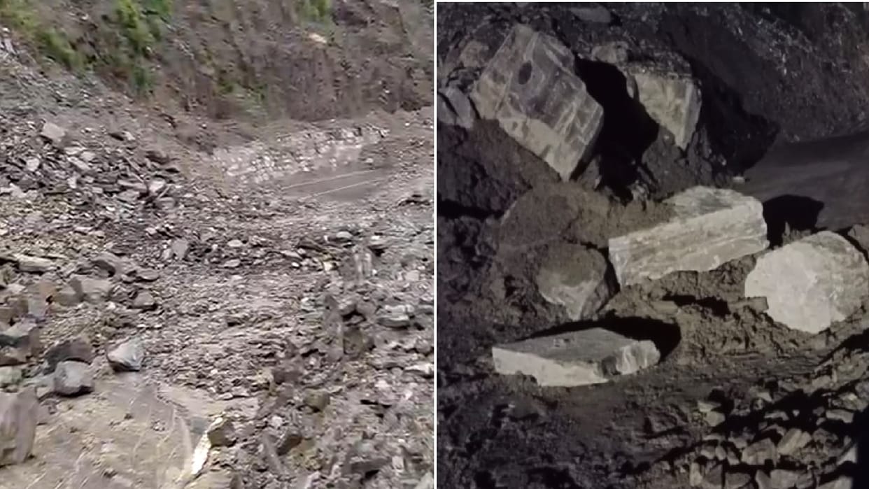 Kiratpur Manali four lane is completely closed this morning also