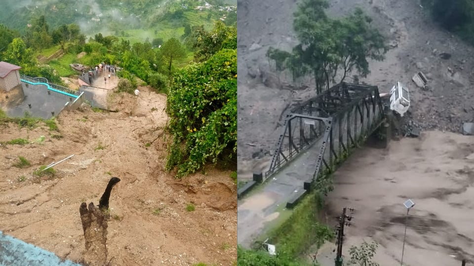 Extreme rainfall in Rudraprayag Chenagad destroyed by landslide shops and houses razed eight people Missing