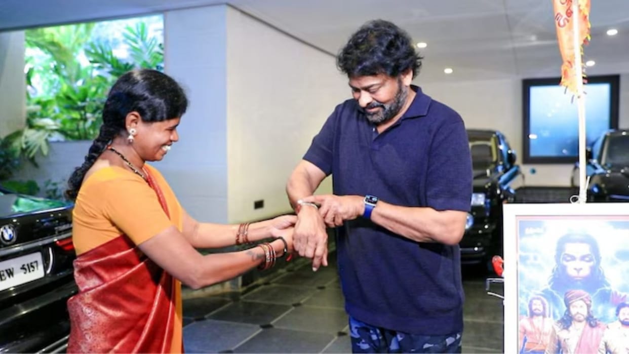 Chiranjeevi fan cycles 300 km to meet him actor promises support for her children