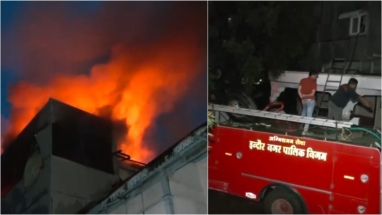 Indore: A 150-year-old building in Indore caught fire, the upper part burnt