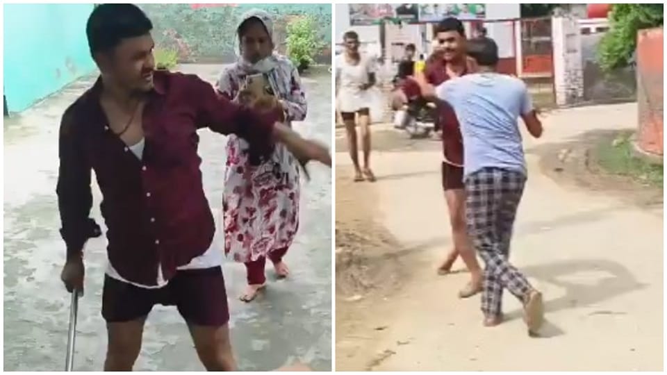 Son beats father with a stick for property