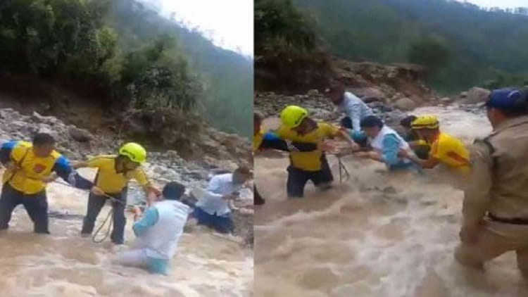 UK News: गधेरे में विधायक के कदम डगमगाए, बहते गनर को बचाया, MLA ने कहा- डीएम साहब...जरा सीएम साहब को फोन लगाओ