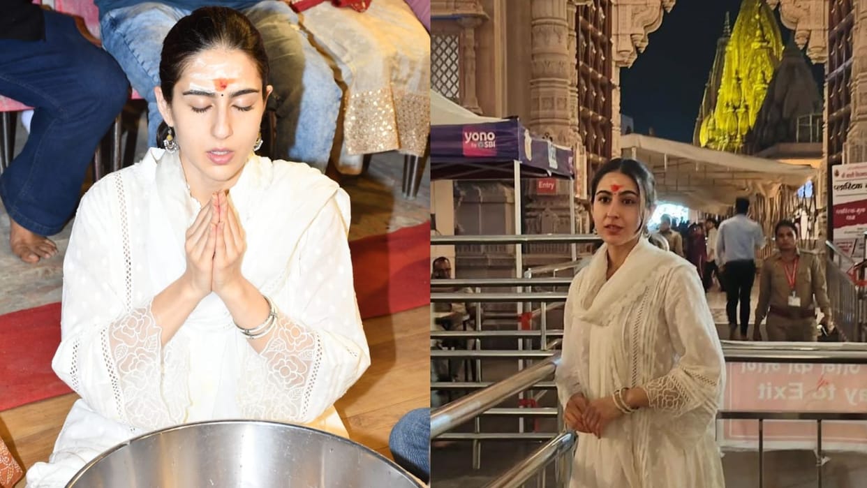 Sara Ali Khan attended Ganga Aarti with her mother in kashi