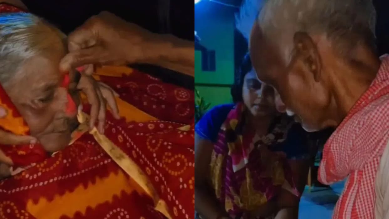 Husband hands trembled while filling the dead wife's demand people shed tears Video goes Viral on Internet