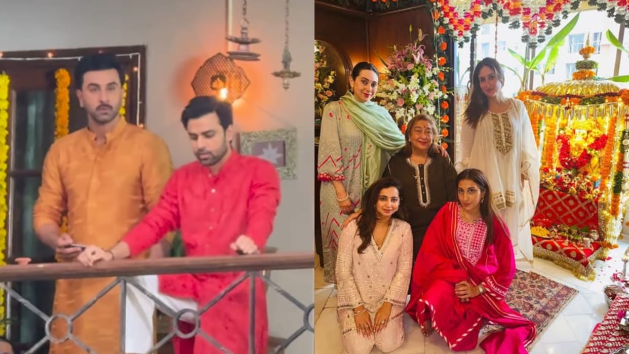 Kareena Kapoor Khan And Ranbir Kapoor Celebrate Ganpati Utsav
