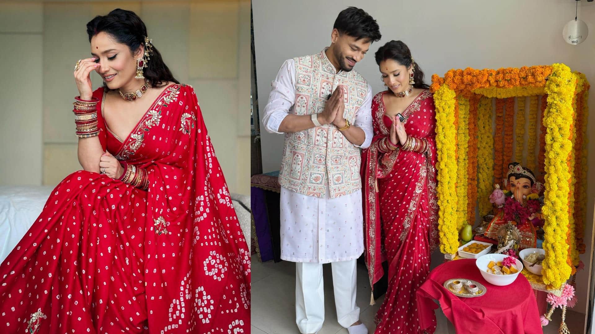 ganeshotsav look of actress Sambhavna Seth to ankita lokhande disprj