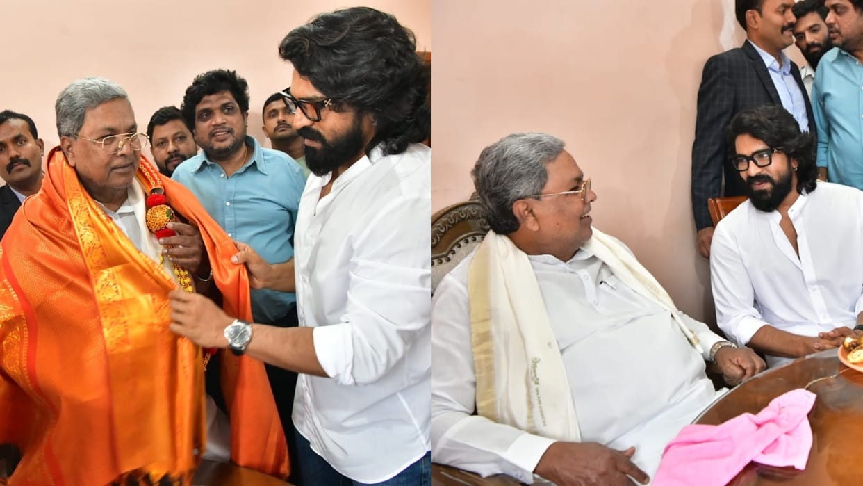 Film Peddi Actor Ram Charan Meets Karnataka Chief Minister Siddaramaiah