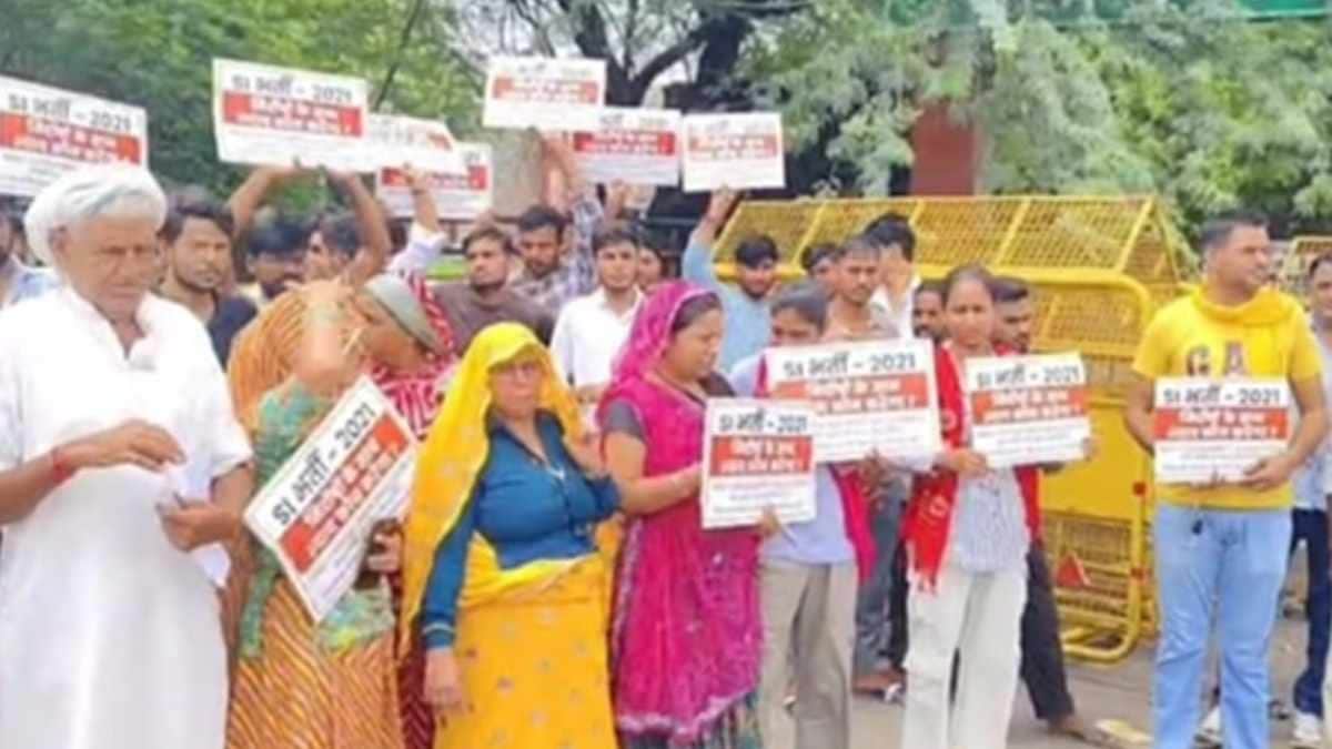 दौसा में एसआई भर्ती अभ्यर्थियों का हंगामा