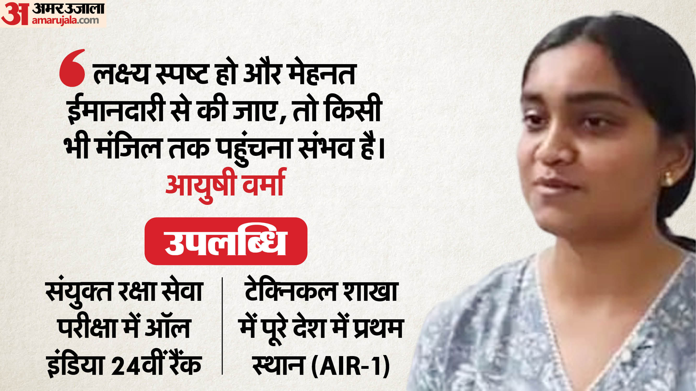 आयुषी वर्मा।
