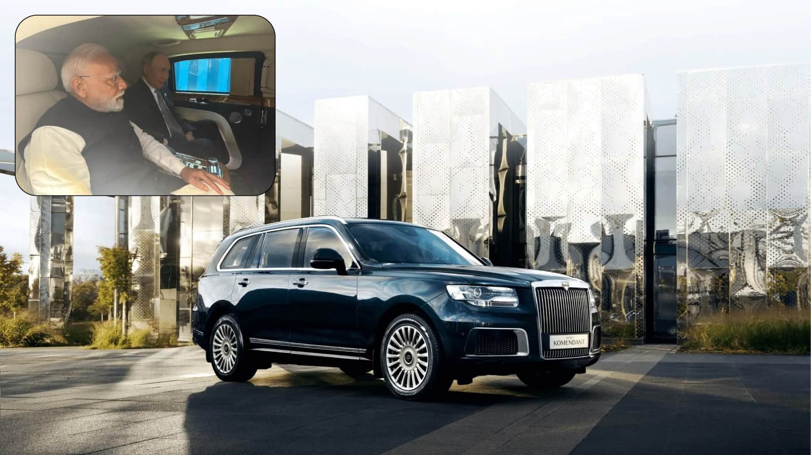 Pm Modi Travels in Vladimir Putin's Aurus Senat Luxury Armoured Limousine Know Details