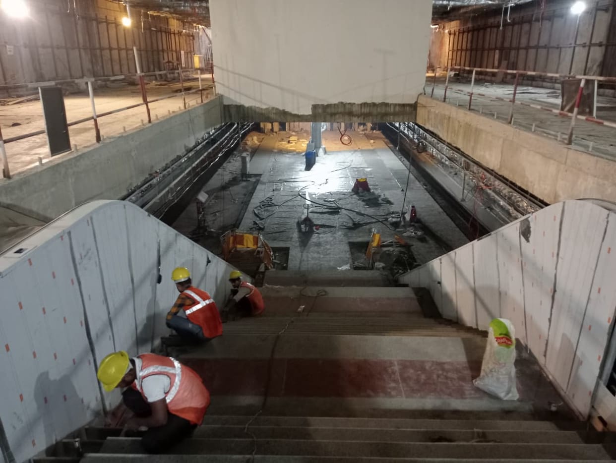 number of machines for metro work has been increased