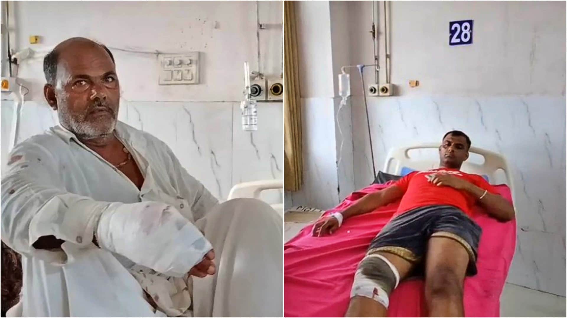 अस्पताल में भर्ती घायल बाप-बेटे