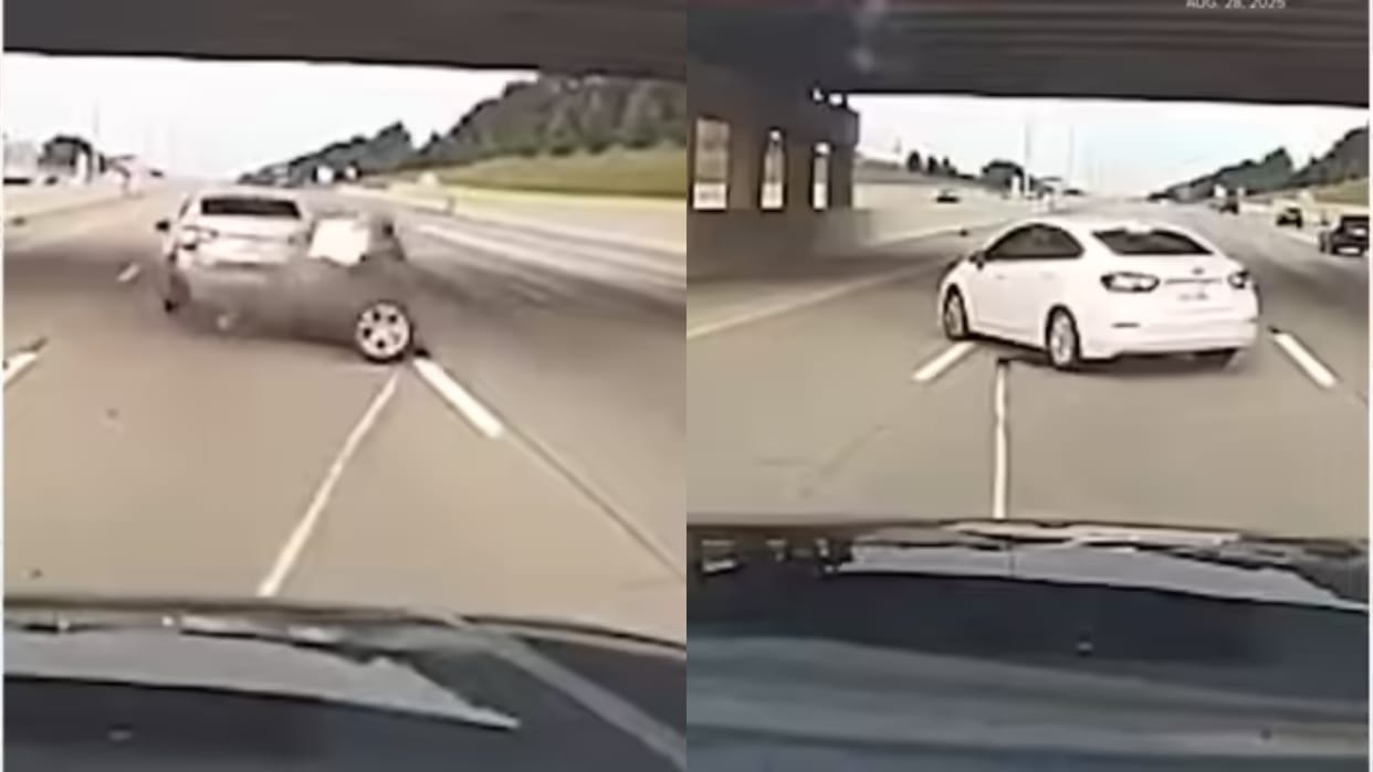 The thief was about to run away with the car then the police used such a trick jammed the wheels of the car