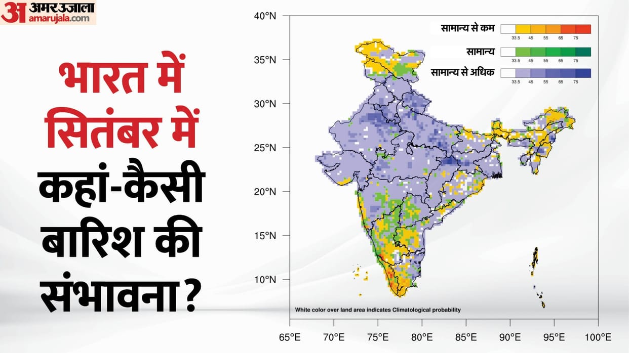 IMD Weather issues August Monsoon  outline know September Forecast Rains from North to Northwest South India