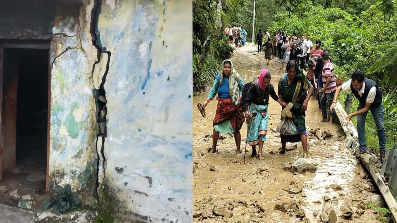 Ground cracks are increasing in Nandanagar three other buildings have also collapsed Chamoli News