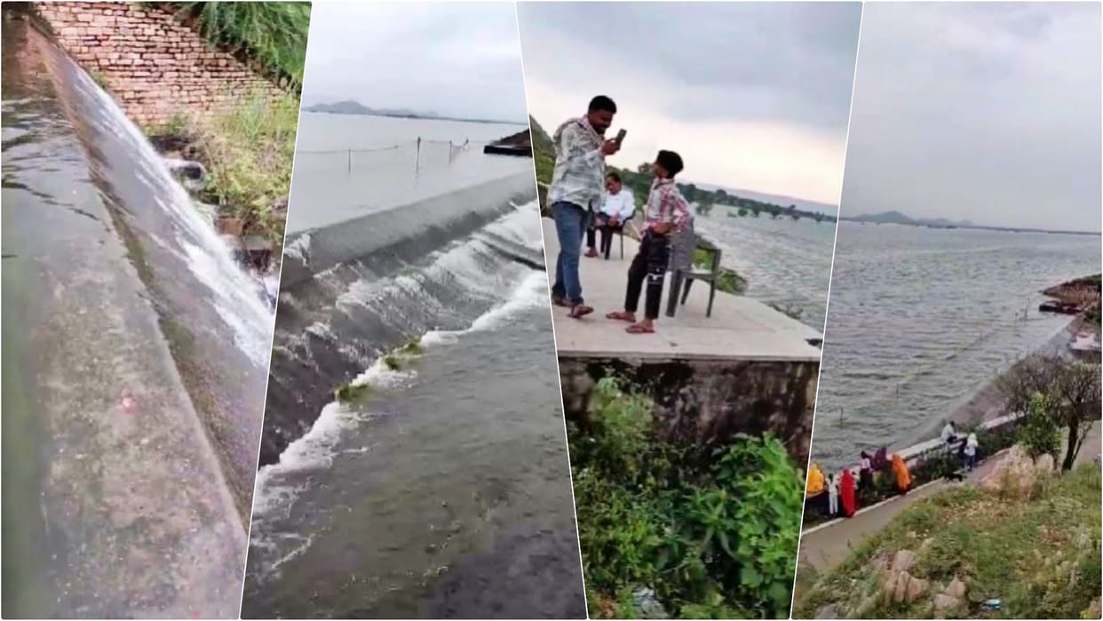Rajasthan Weather: Dams overflowing due to rain in Sawai Madhopur, sheet of water flowed on Morsagar