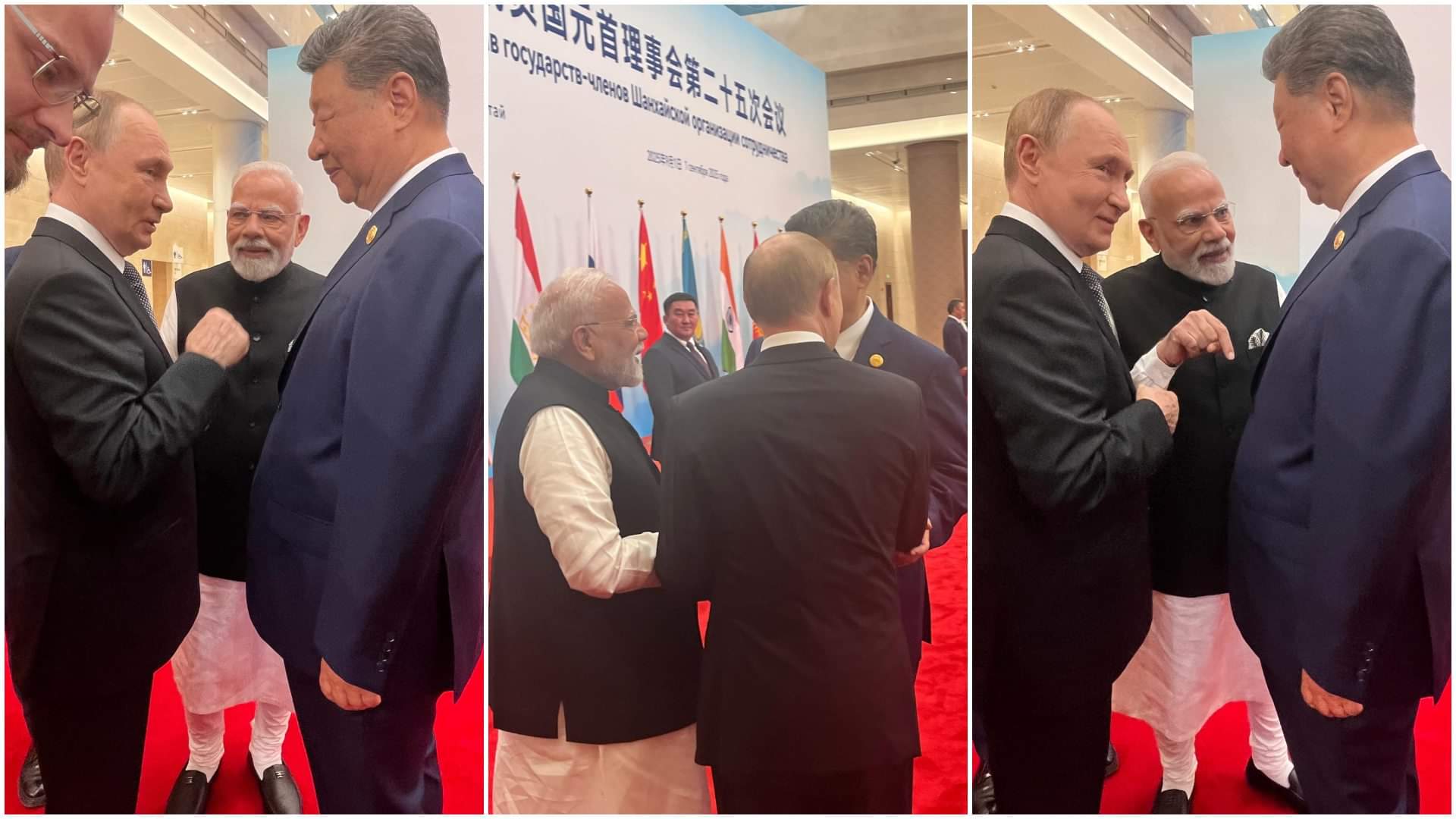 PM Modi Handshake Hug With Vlidimir Putin Ahead Of SCO Summit Infront Of Shehbaz Sharif Know all about it