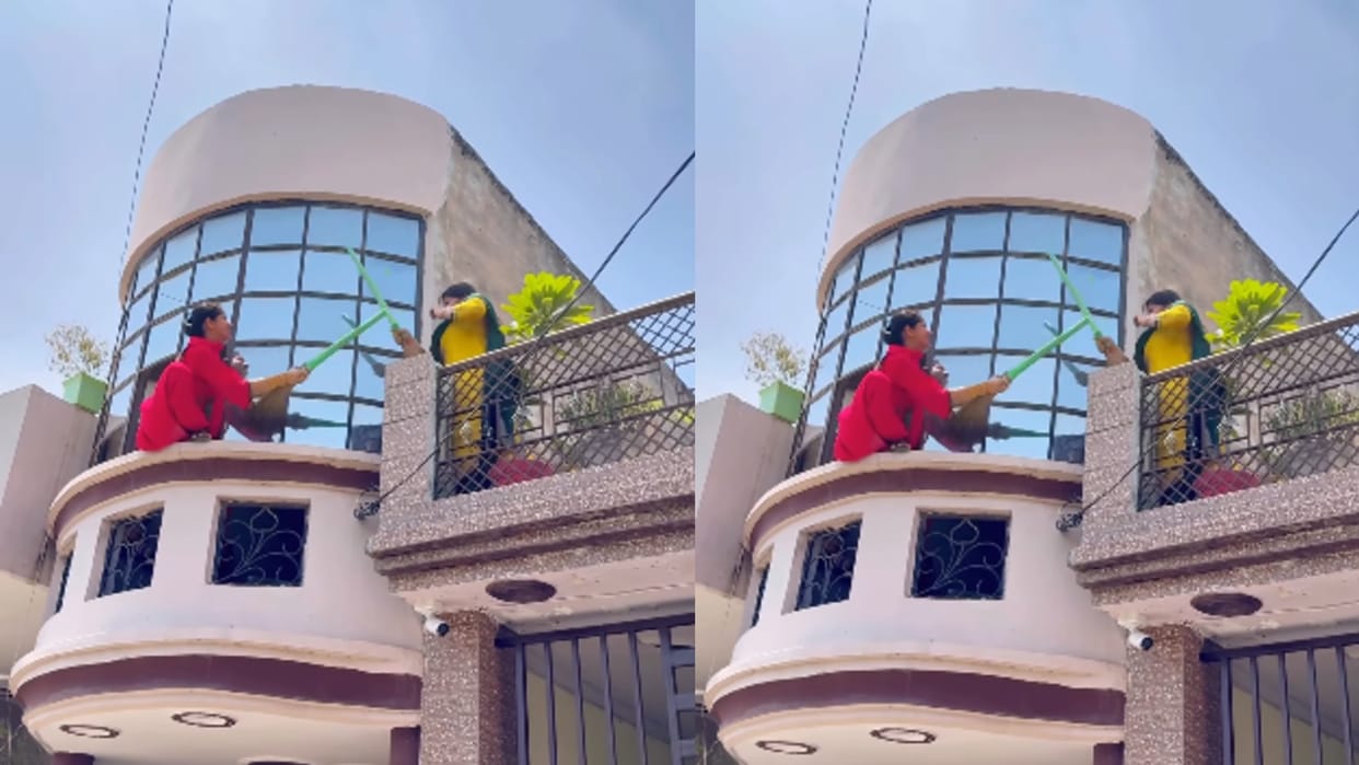 two neighbors woman fight video goes viral on social media trending reels