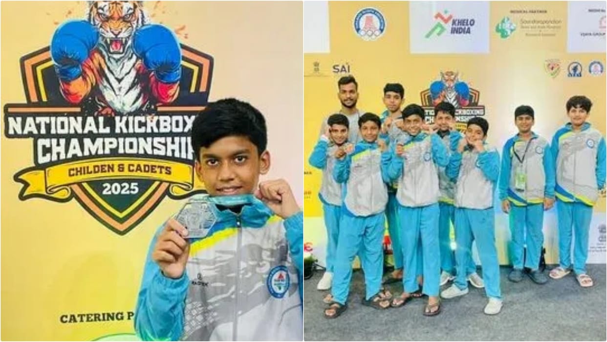 Udaipur News: Udaipur's son Reyansh shines at national level, wins silver medal in National Kick Boxing