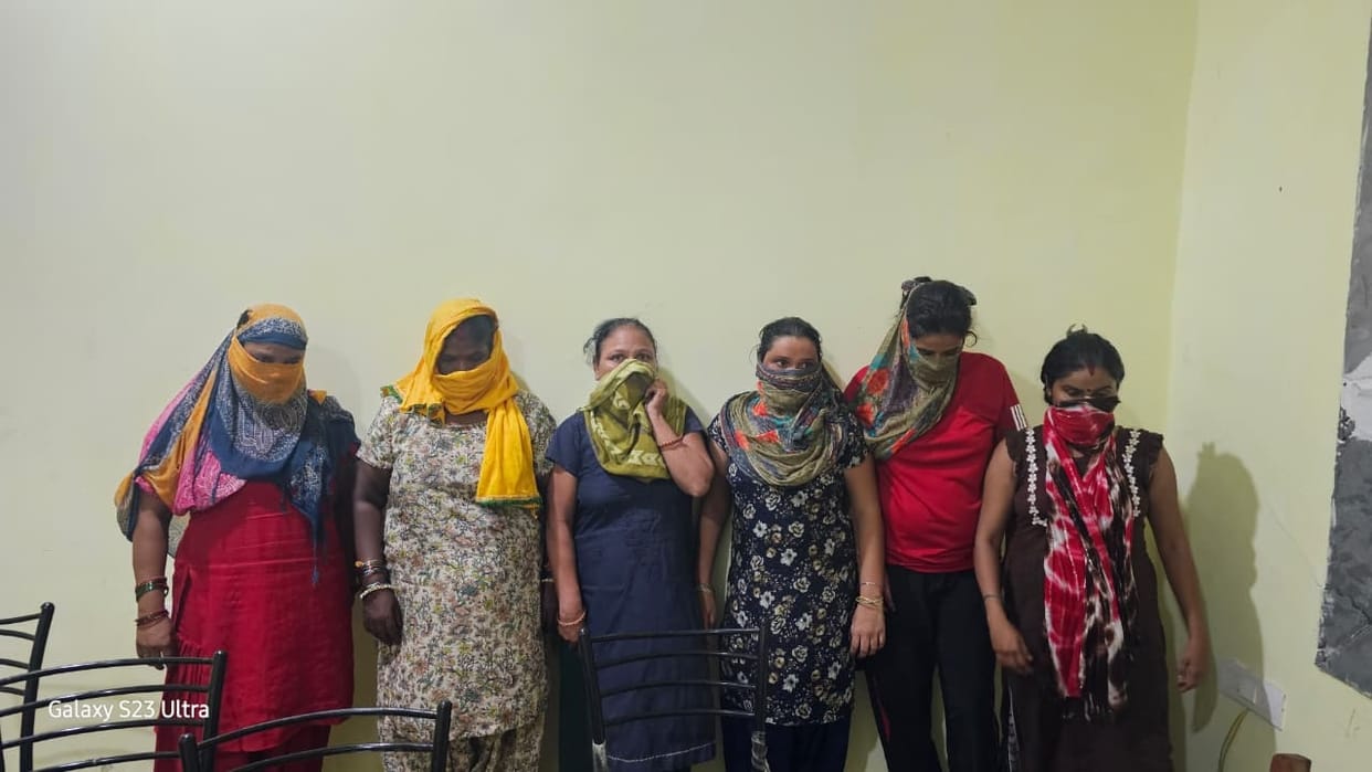 Police raided Hajiapur and arrested six women in Bareilly