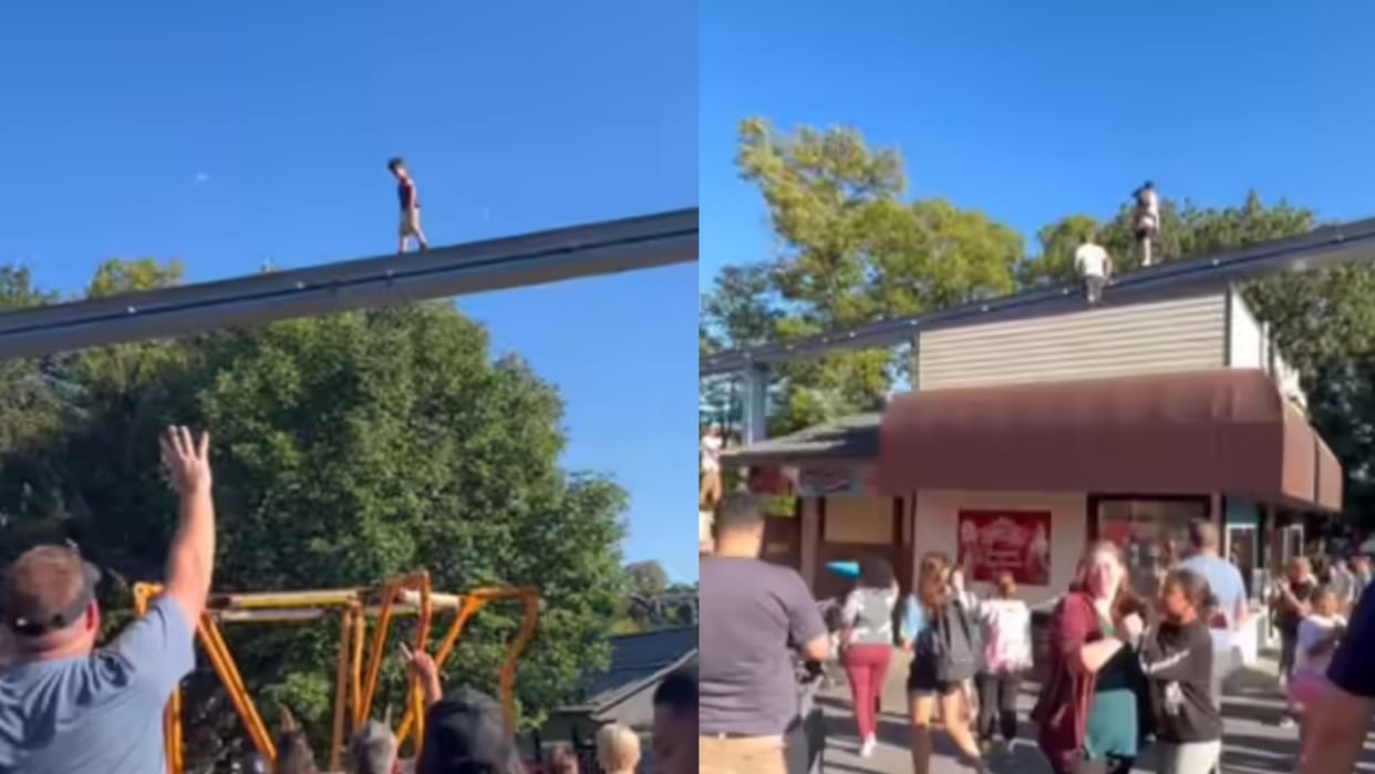 Boy Walking On 20 Feet Monorail Track At Pennsylvania Amusement Park Rescued By Tourists Video Goes Viral
