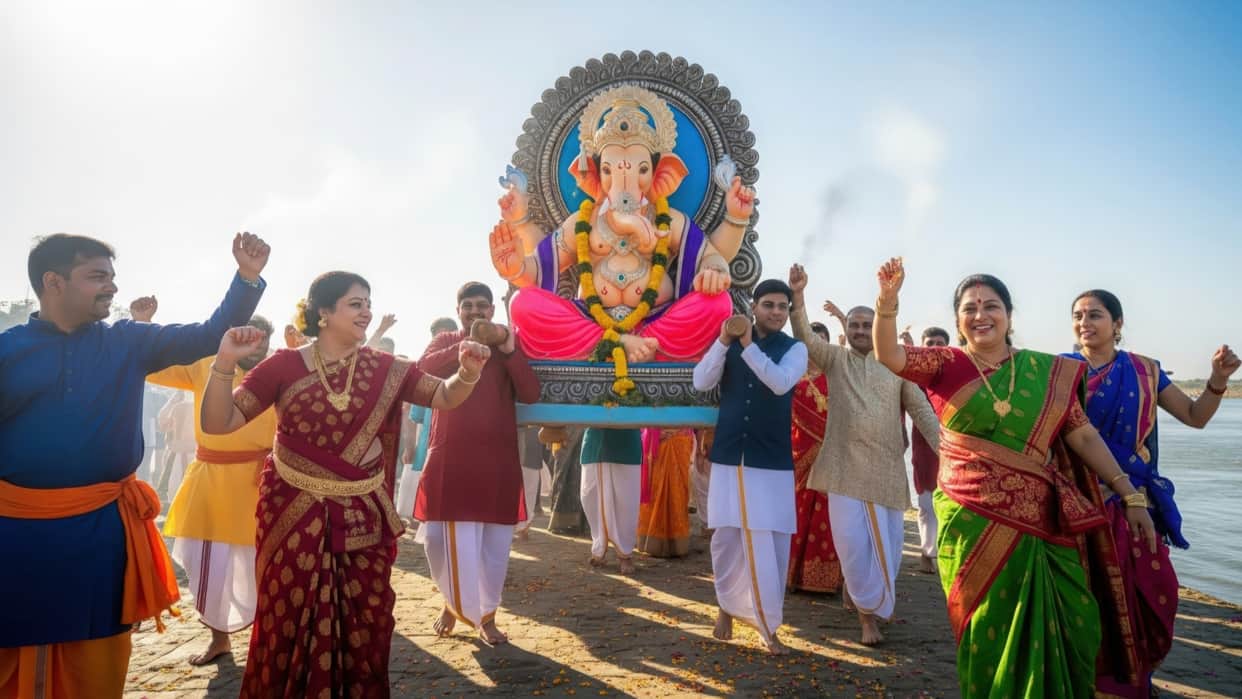 Ganpati Visarjan 2025 Styling Tips for Women and Men for Bappa’s Farewell