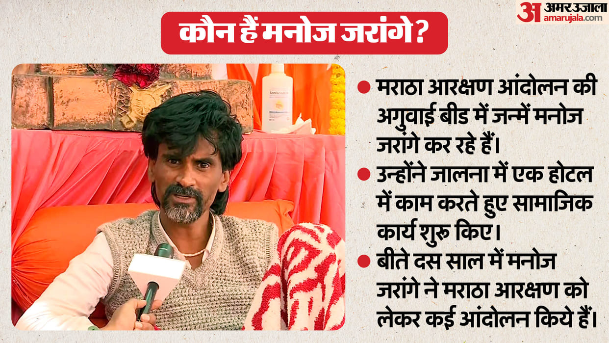 who is manoj jarange sat on hunger strike demanding Maratha reservation