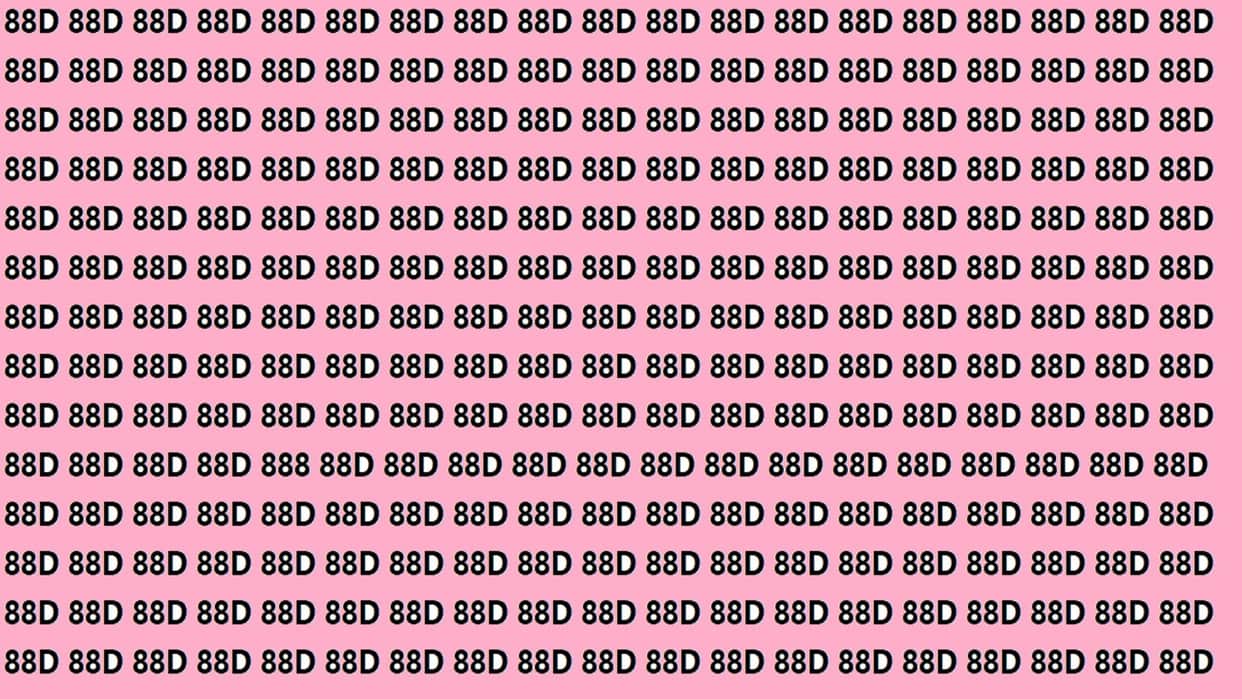 Optical Illusion Iq Test Brain Test If You Have Hawk Eyes then Find 888 in 15 Seconds