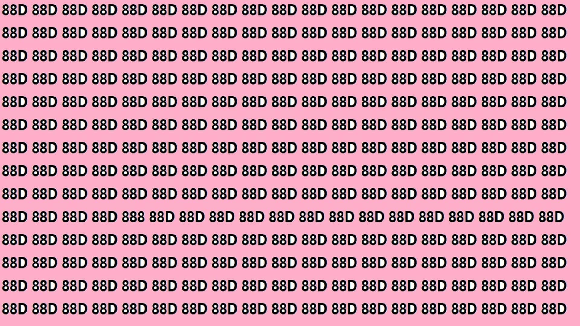 Optical Illusion Iq Test Brain Test If You Have Hawk Eyes then Find 888 in 15 Seconds