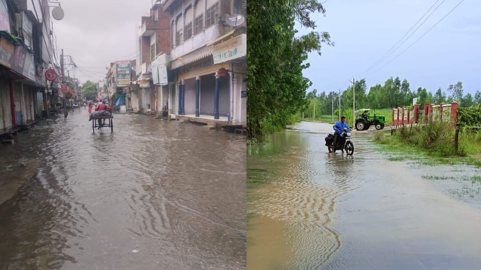 water of Devha and Khakra rivers entered lower areas of Pilibhit Sharda is wreaking havoc in villages