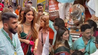 shilpa shetty visits lalbaugcha raja and seeks blessings of bappa ganeshotsav 2025