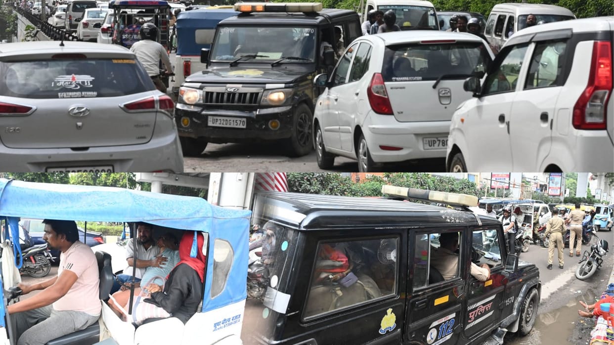traffic jam in Kanpur two people died before reaching hospital