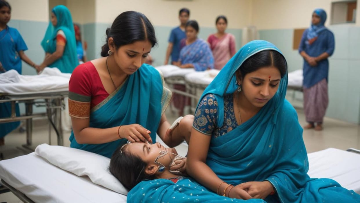 Alwar 2 sisters bitten by snake one died last rites had to be performed by covering with plastic in heavy rain