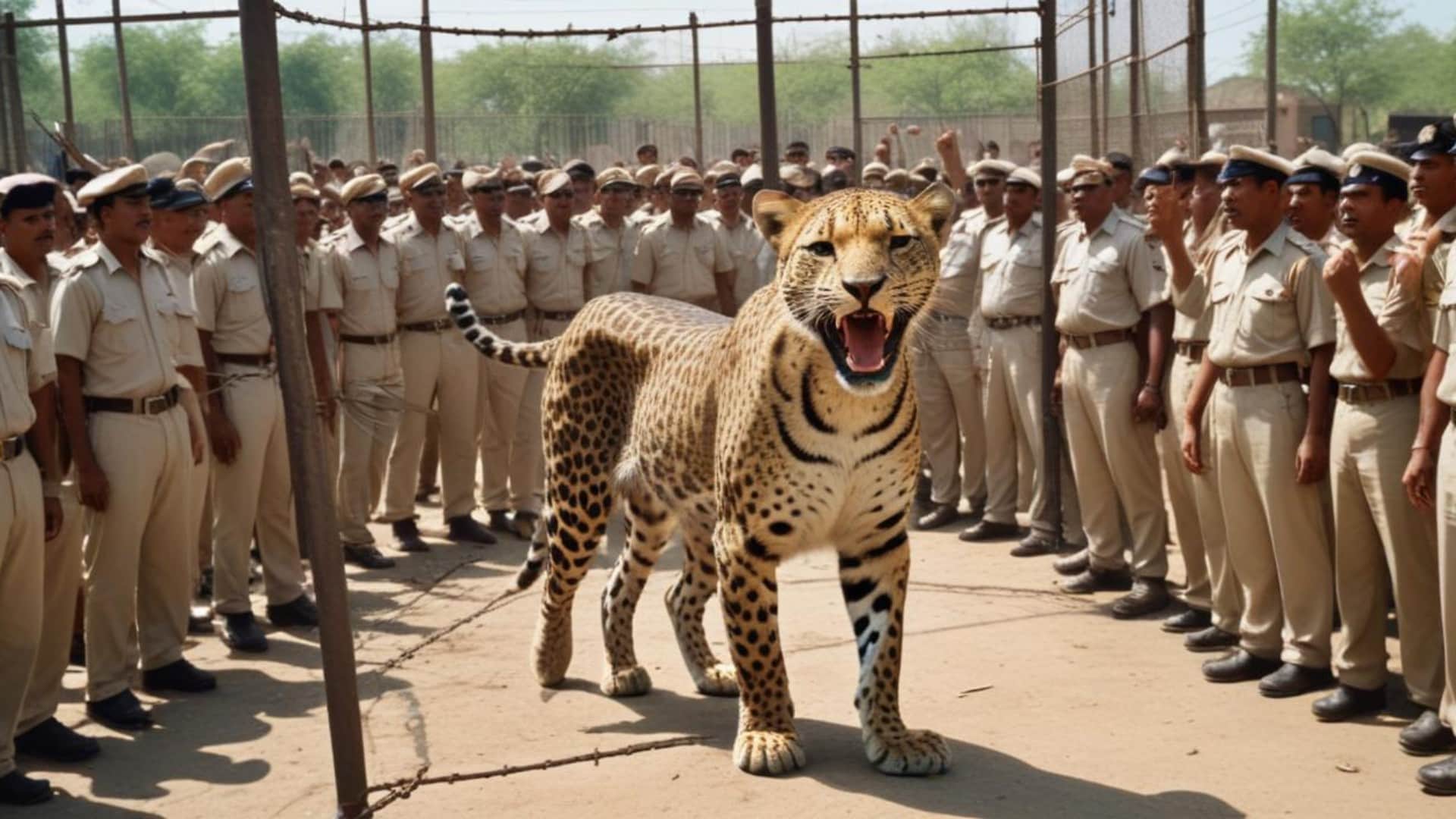 Barwani News: dreaded leopard that used to attack villagers every day was caged, kept growling on seeing crowd
