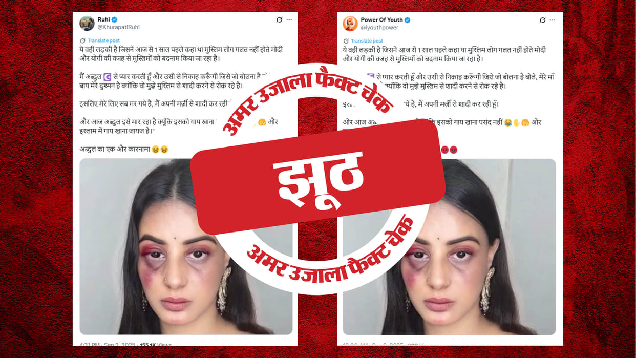 shweta pundir digital content creator video shared with claim as communal domestic violence