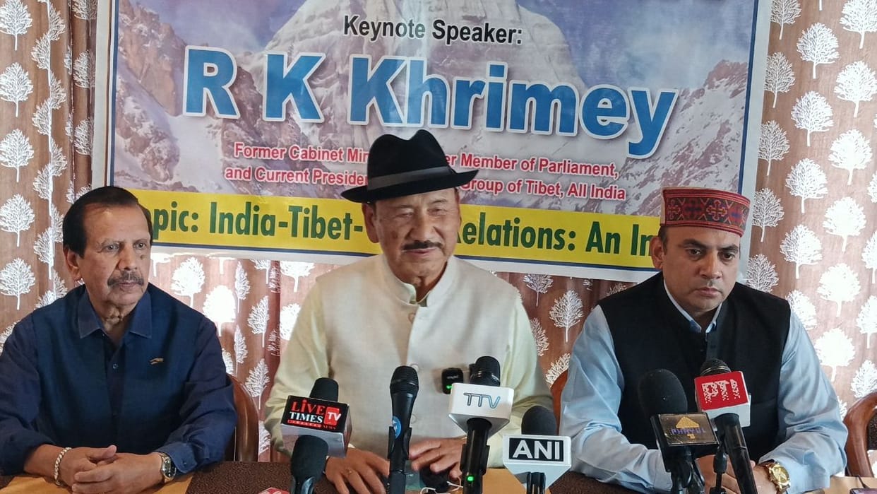 RK Khrimey former MP from Arunachal Press Conference Dharamshala China