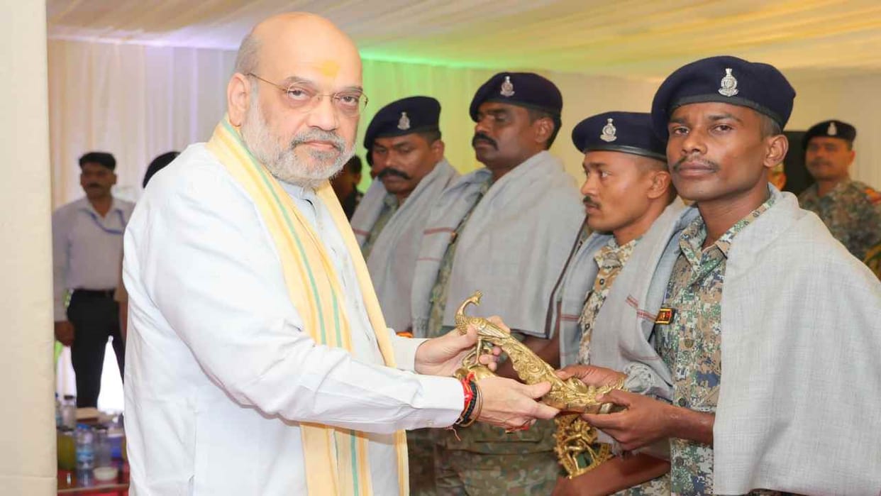 Amit Shah Honors Brave Jawans of Operation Black Forest