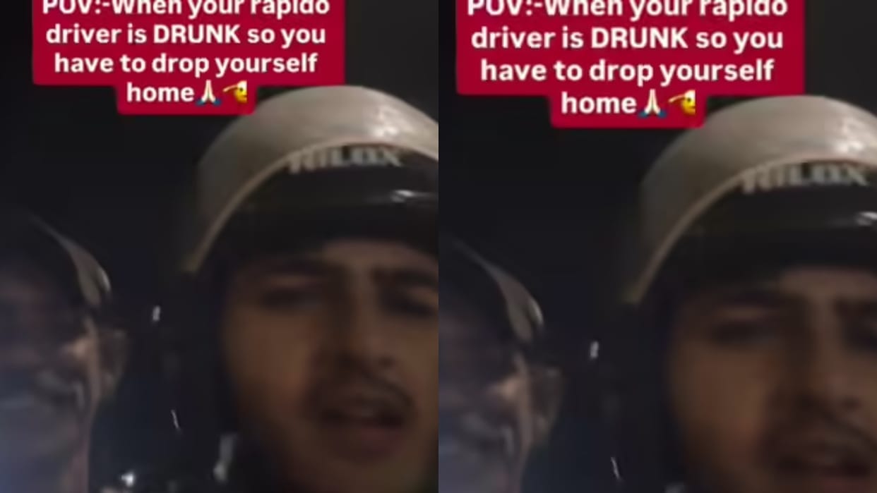 When Rapido was booked a drunk rider arrived the passenger had to drive the bike himself Video Viral