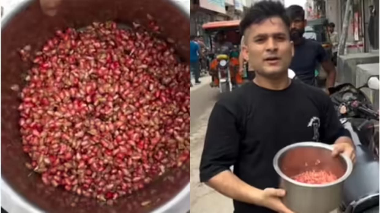 Shopkeeper found selling rotten pomegranate juice customer exposed him video goes viral