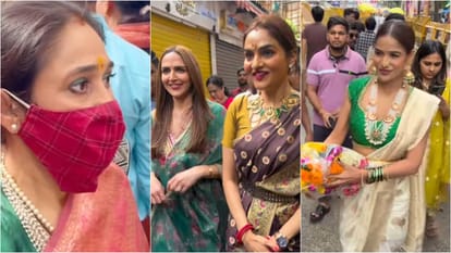 Ganesh Utsav 2025: Esha Deol Disha Vakani and Poonam Pandey visti to Lalbaugcha Raja to seek Bappa blessing