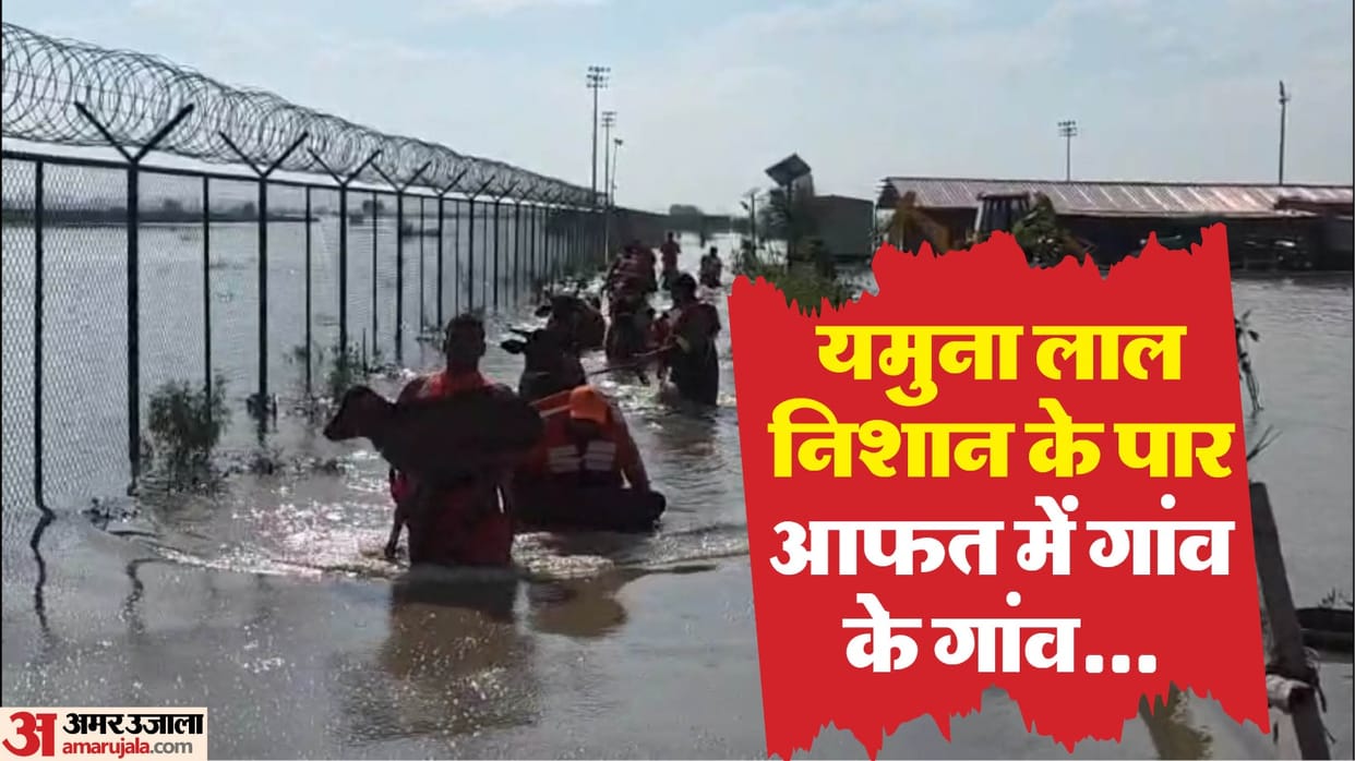Water level of Yamuna and Hind increased 43 villages affected crops destroyed in 25 villages