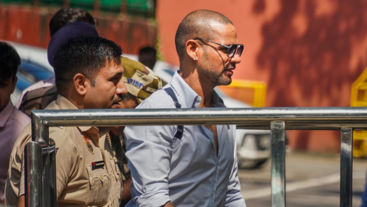 Shikhar Dhawan leaves ED office after being summoned in Alleged Illegal Betting App Money Laundering Case