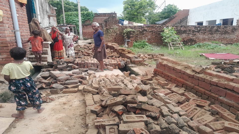 A wall collapsed in the rain, a child got buried under the rubble