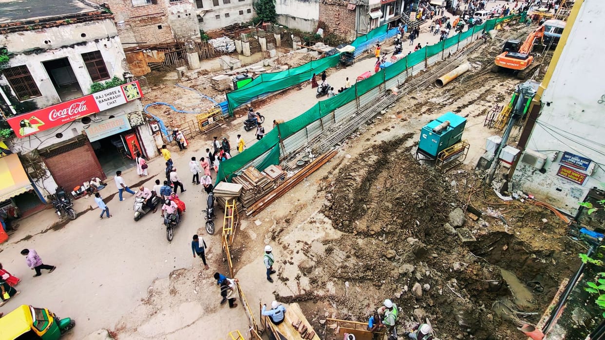 Varanasi Traffic visiting church road route diversion continues ropeway construction is reason