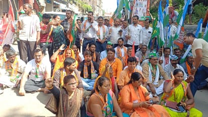 Bihar News : BJP party called Bihar Bandh protest against abuse of PM narendra modi nda party patna bihar
