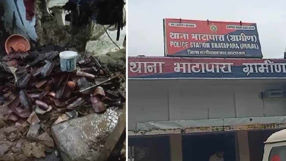 Due to continuous rain mud house collapsed in Deori village