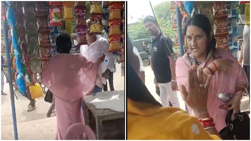 Former Congress MLA Vijay Raghvendra Singh's Viral Video Abuse and Threatens Shopkeeper in Katni