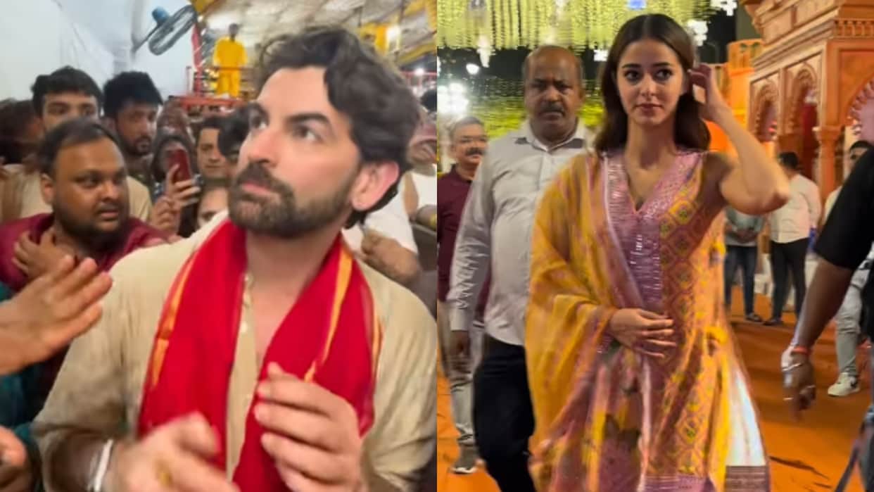 Neil Nitin Mukesh Visited Lal Baghcha Raja And Ananya Panday Worshipped Ganpati Bappa